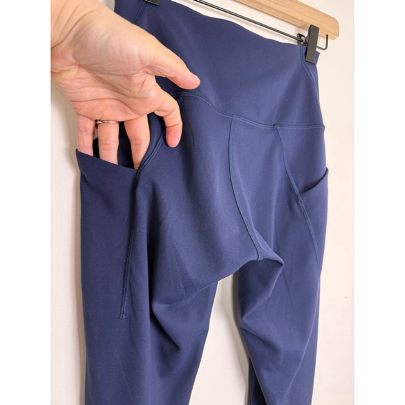 Women's Lululemon Wunder Train HR Tights Pockets Leggings Size 6 Navy Blue 28” - Picture 7 of 10